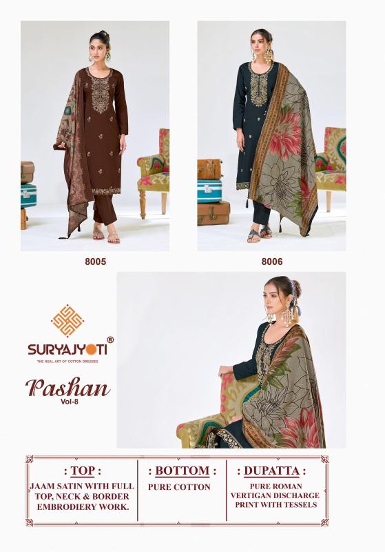 Suryajyoti pashan vol-8 wholesale dress materials in charminar  - wholesale export